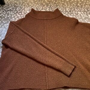 Brown high neck sweater